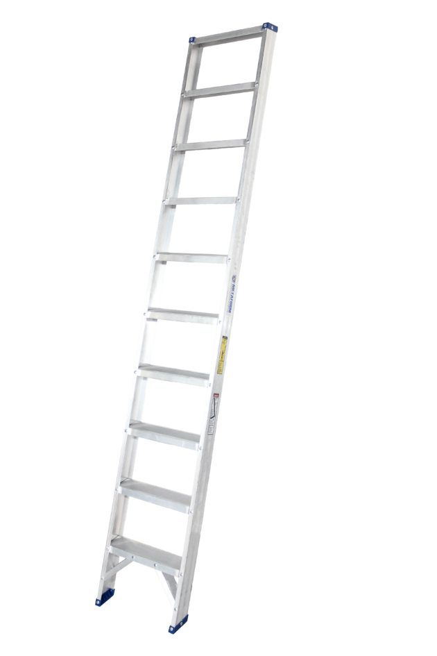 Leaning single step ladder